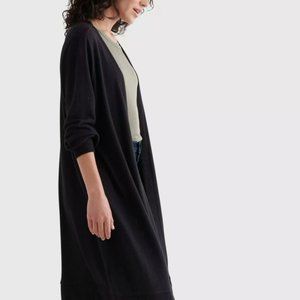 Lucky Brand High Rib Cloud Jersey Knit Long Cardigan, Size Small